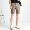 Shorts de Terno Masculino de Verão Novos, Calça de Cinco Pontos Solta na Moda, Calça Casual Estilo Hong Kong Sem Amassar