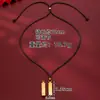 Nuevo Estilo Brillante Hielo Triturado Tridimensional Ladrillo de Imitación Oro Colgante para Mujeres Oro de Arena Vietnamita Barra Cuadrada Sólida de Imitación Oro Collar Joyería