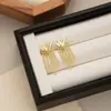 Pendientes de Borla Estilo Metal Europeo y Americano Aguja de Plata, Pendientes de Doble Uso de Lujo Accesible de Gama Alta, Exquisitos Pendientes con Letra V para Mujer