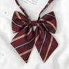 Corbata de Toga de Soltero Roja a Rayas Perezosa Sin Nudo para Mujer, Estilo Universitario Jk Suministro Escolar Japonés, Corbata de Graduación Anudada a Mano para Hombre
