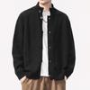 Suéter Cardigan de Tricô 100% Algodão Dengjie Masculino Engrossado Outono e Inverno Quente Solto Gola Alta Meia Ombro Jaqueta Suéter
