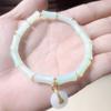 Pulsera linda dulce fresca de bambú de jade artificial con colgante color degradado estilo chino alta calidad color caramelo pulsera de nicho