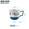 Caneca Cerâmica Doméstica Tema Quatro Estações Copo para Beber no Escritório Xícara de Chá Xícara de Café Caneca Criativa Pintada à Mão para Casal