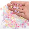 Acrílico Transparente Color Caramelo Flor Amor con Cuentas Cuentas DIY Accesorios para Joyería Pulsera Collar Cuentas Sueltas W334
