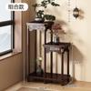 Estante para Flores Madera Maciza Sala de Estar de Pie Balcón Chino Estante de Almacenamiento para Macetas Interior Multicapa Exhibidor para Plantas Orquídeas Peceras