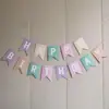 Bandera con Letras de Feliz Cumpleaños Macarrón Bronceado Decoración de Cumpleaños Infantil Fondo de Fiesta Pared Escena de Latte Art Diseño