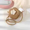 Bolsa de Palha Estilo Férias de Verão com Florzinha Nova Bolsa de Palha 2025 Bolsa de Palha Trançada Bolsa Transversal Mini Bolsa de Moedas