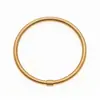 Anel liso de herança pulseira oca aço titânio minimalista jateado Dourado pulseira que não desbota pulseira retrô com ímã embutido