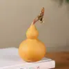 Ornamento de Porongo Natural de Mão com Cabeça de Dragão, Peça de Exibição Requintada para Homens e Mulheres, Porongo Pequeno para Brincar, Atacado