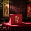 Caixas de Doces para Casamento Personalizadas com Estampagem Dourada, Caixas de Presente Estilo Chinês para Ano Novo com Alças, Caixas de Doces Feitas Sob Medida, Caixas Vazias de Presente Estilo Chinês Tradicional