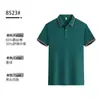 Camisas Polo de Algodão Puro Personalizadas com Impressão de Logo, Camisas de Seda Gelada de Manga Curta com Gola e Texto Impresso, Roupa de Trabalho Corporativa de Alto Padrão, Roupas de Trabalho Bordadas