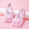Zapatos de Baile Morados Temperamentales para Niños Suela Suave Lazo con Lentejuelas Zapatos de Baile Ballet Lindos Zapatos de Actuación 8138