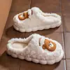 Novas Pantufas de Algodão Desenho Animado para Homens e Mulheres, Uso Doméstico, Pantufas de Pelúcia para Casal Outono e Inverno, Pantufas de Algodão de Inverno Atacado