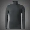 Camiseta de Manga Larga con Cuello Alto de Modal para Hombre, Ropa Interior Ajustada para Primavera y Otoño, Camiseta de Manga Larga con Cuello Alto para Hombre