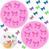 Molde de silicone para decoração de joias de resina com laço de cristal, para artesanato, fondant, bolo e chocolate