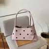 Bolso de Hombro Nuevo de Color Sólido con Lunares para Mujer Verano 2026, Bolso de Axila Estilo Coreano para el Trabajo y el Viaje, Bolso Cuadrado Pequeño de Moda Personalizado