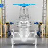 Válvula de Gaveta Hugong Jingdie Meike Z41W Norma Nacional Óleo Térmico Manual Aço Inoxidável Flangeada com Haste Exposta