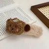Nuevo pasador de oso de peluche de dibujos animados para otoño e invierno, lindo accesorio para el cabello de niña, pinza de pico de pato, para flequillo, cabello suelto, pinza lateral, venta al por mayor