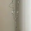 Collar Cruzado Envuelto en Luz de Luna Blanca Tendencia Ins Nicho Diseño de Alta Gama Cadena para Clavícula Dulce Fresco Sexy Accesorios para Collar
