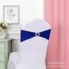 Respaldo de Silla Flor Lazo Corona Hebilla de Diamante Elástico Set de Sillas de Banquete Decoración Correa de Boda Cinta Cinta de Boda Gratis