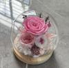 Flor Eterna Cobertura de Vidro Esférica Flor de Rosa Girassol Presente de Natal Dia dos Namorados Flor Eterna Esférica
