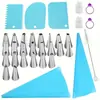 Amazon Juego de 21 Boquillas para Decorar Bolsa para Decorar Raspador de Crema Convertidor Herramientas de Decoración para Hornear Pasteles