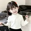 De Rong Top Infantil 2026 Outono/Inverno Novo Estilo Novo Estilo Chinês Camiseta de Manga Longa com Gola Meia-Alta para Meninas Camada Base Quente