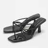 Sandalias Romanas de Tira con Tacón Alto para Mujer, Cómodas y No Cansan en Verano, Sandalias de Tacón de Aguja con Punta Cuadrada y Abierta, Talla Europea Transfronteriza