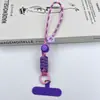 Cordão Colorido Dopamina para Celular Chaveiro de Câmera Corda de Pulso Anti-Perda Cordão Curto Trançado para Bolsa de Copo de Água