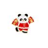 Broche de desenho animado de ano novo panda fofo feliz ano novo decorações de sabor ano da cobra espírito cobra xian rui liga de zinco gota de óleo distintivo