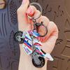 Dibujos animados simulación moda genial llavero de motocicleta colgante de bolsa llavero de pareja adornos de bolsa pequeños regalos al por mayor