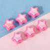 Cuentas de estrella de cinco puntas galvanizadas de acrílico con costura de doble color, cuentas rectas, pulsera bonita para niños, accesorios de joyería