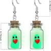 Brincos de Halloween europeus e americanos 3D Luminous Ghost Pumpkin Corn Sugar Pendant Necklace Soul Love Jewelry