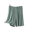 Pantalones cortos de modal de cintura alta para mujer talla grande de verano para chica rellenita, sueltos, versátiles, casuales, pantalones finos de pierna ancha, pantalones de pijama de color liso