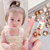 Banda para el cabello de pulgar para niños color marrón leche, diadema de cuerda para bebé, diadema, cuerda para el cabello de niña pequeña, no daña el cabello, banda elástica, accesorios para el cabello