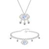 BaObAo Design Original 925 Sterling Silver Gentle Bell Moonstone Peace Lock Bolsa Colar Niche Ins Pulseira Mulheres
