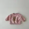 Roupas Infantis Estilo Coreano Outono Inverno Bebê Recém-nascido Macio Fofo Ursinho Forrado com Lã Capuz Estiloso Tendência Roupas Infantis de Manga Longa com Desenho