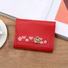 Monedero triple pequeño y lindo para mujer, tarjetero, tarjetero para fotos, moda, pequeño y exquisito, bolso coreano para mujer