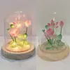 Luz de Noche de Loto Paquete de Materiales Hechos a Mano DIY Luz de Noche de Loto Tulipán Adorno de Escritorio Hecho a Mano DIY Luz de Noche de Loto