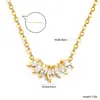 Estilo Francés Estilo INS Collar de Diamantes Joyería para Mujer Simple Europeo y Americano Lujo Ligero Elegante Diamante Zircón Collar de Pétalos Mujer