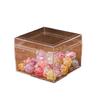 Caja de Plástico Transparente Cuadrada Personalizada con Tapa Acrílico Comida Snack Boda Caja de Dulces Caja de Almacenamiento de Escritorio