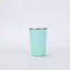 Taza de Café Mini de Plástico Pulverizado Americana Transfronteriza de Acero Inoxidable 304 de Doble Pared Aislada al Vacío Portátil para Coche Taza de Leche
