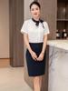 Camisa Uniforme de Recepcionista de Hotel Cajero Mujer Ropa de Trabajo para Camarero de Hotel Herramientas para Técnico de Pediluvio Camisa para Salón de Belleza