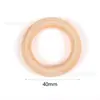 Anillo de Madera Círculo de Madera Anillo de Madera Accesorios para Joyería DIY Anillo Colgante Cierre para Bolso Atrapasueños Tejido Hecho a Mano