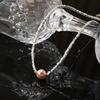 Lujo Ligero Para Mujer Plata Rota Varios Dos Cristal Perla Shijia Passepartout Cadena para Clavícula Diseño de Nicho Ins de Moda Nuevo Versátil