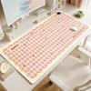 Alfombrilla de ratón calefactable estilo crema, almohadilla calentadora de escritorio extragrande para niñas, almohadilla calentadora de manos para escritorio de computadora de oficina de aspecto elegante