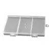 Caja de Plástico Transparente PP de 3 Compartimentos con Tapa, Caja Organizadora de Escritorio para Equipo de Pesca Juguete, Caja Organizadora para Señuelos, Anzuelos, Hilo de Pesca