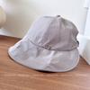 Gorra Ecuestre Rayada de Textura Japonesa para Niños Primavera y Verano Gorra Transpirable Parte Trasera Floja Gorra de Pescador Etiqueta Metálica Gorra de Tela Marea