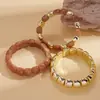Pulsera Cuadrada de Resina con Degradado Transfronterizo Europea y Americana, Lujo Ligero, Sensación de Alta Gama, Joyería Moderna y Versátil con un Diseño Único