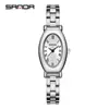 Reloj de Mujer Ofns Más Vendido de Alto Valor, Elegante Reloj de Cuarzo Ovalado Retro para Mujer con Esfera de Nácar, Pequeño Reloj Verde Impermeable